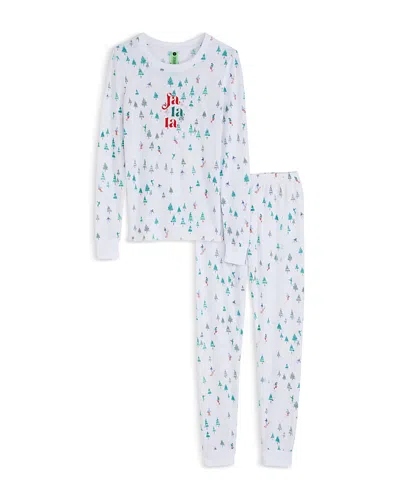 Honeydew Unisex Star Seeker Pajama Set - Little Kid, Big Kid In White Skis