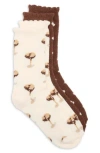 Honeydew Vanilla Espresso Martini 2-pack Butter Socks In White