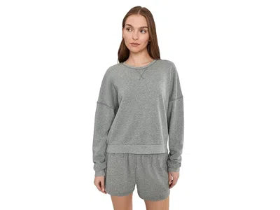 Honeydew Weekend Club Long Sleeve Shorties Set In Gray