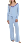 Honeydew Wind Down Long Sleeve Pajamas In Moonstruck
