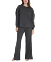 Honeydew 2pc Night Owl Lounge Set In Charcoal