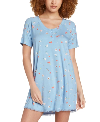 Honeydew Women's Lovely Morning Gingham Sleepshirt In Pisces Berries