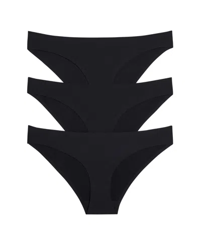 Honeydew Women's Skinz Hipster Underwear Set, 3 Pieces In Black