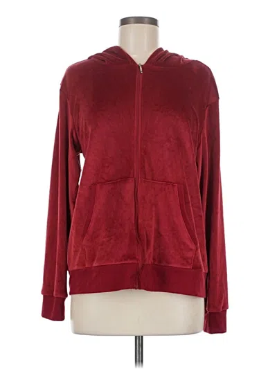 Pre-owned Honeydew Zip Up Hoodie In Burgundy