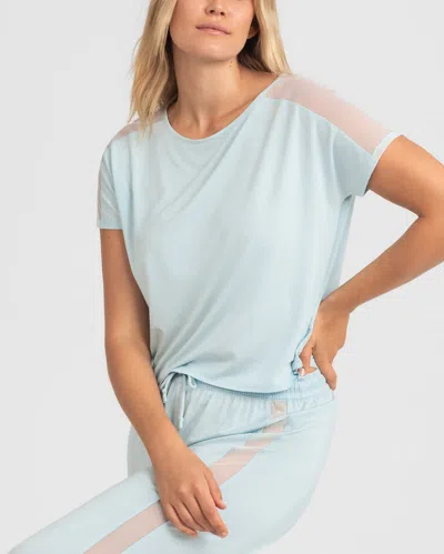 Honeylove Blisswear Short Sleeve Top In Blue
