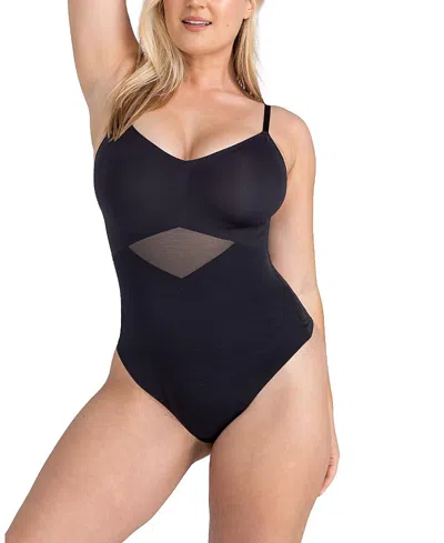 Honeylove Cami Thong Bodysuit In Black