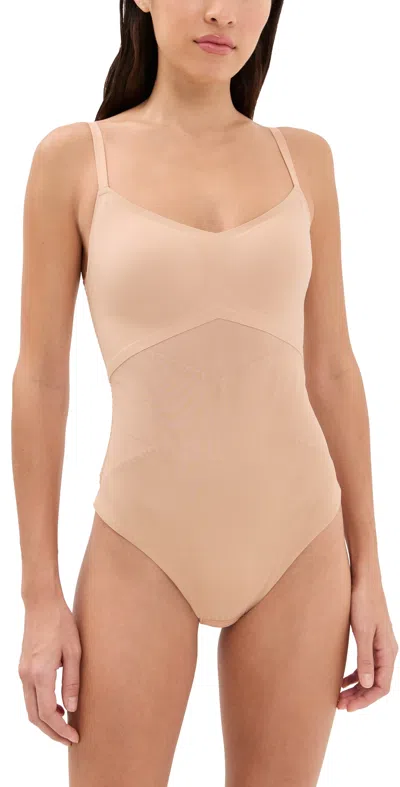 Honeylove Cami Thong Bodysuit Sand In Pink