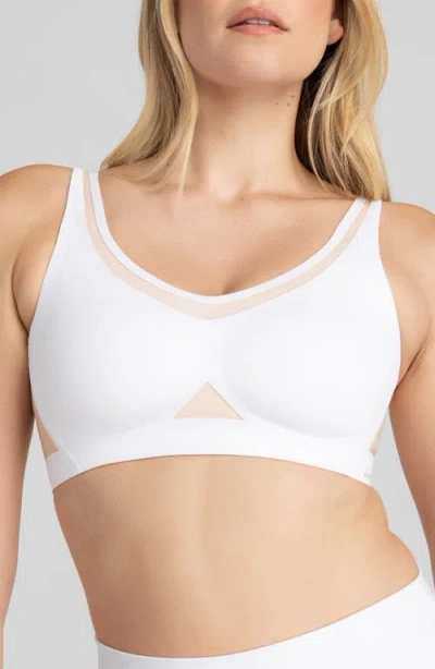 Honeylove Crossflex Wireless Activity Bra In White