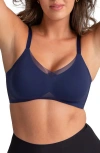 Honeylove Liftwear Crossover Bra In Blue