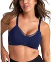 Honeylove Liftwear Crossover Bra In Navy