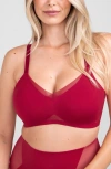 Honeylove Liftwear Crossover Bra In Red