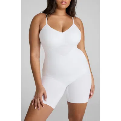 Honeylove Low Back Mid Thigh Shaper Bodysuit In Astral
