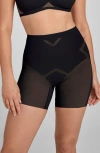 Honeylove Meshsculpt Mid Rise Shaper Shorts In Black