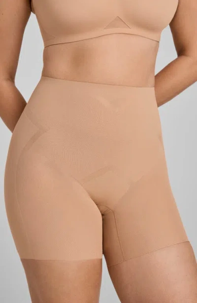 Honeylove Meshsculpt Mid Rise Shaper Shorts In Neutral