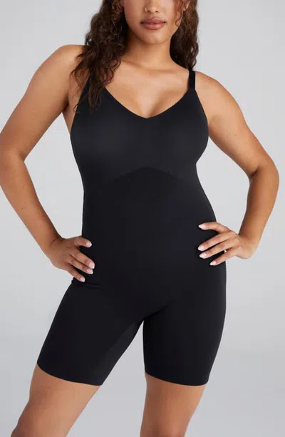 Honeylove Mid Thigh Bodysuit In Vamp