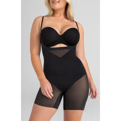 Honeylove Open Bust Mid Thigh Shaper Bodysuit In Runway