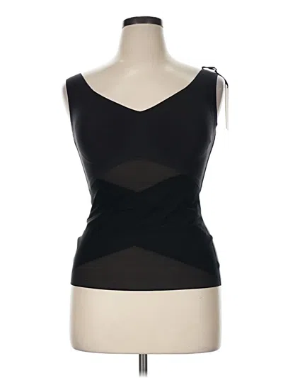 Honeylove Sleeveless Top Black One Shoulder Neckline Tops