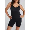 Honeylove Superpower Mid Thigh Bodysuit In Black