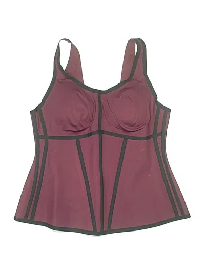 Pre-owned Honeylove Swimsuit Top Burgundy Swimwear