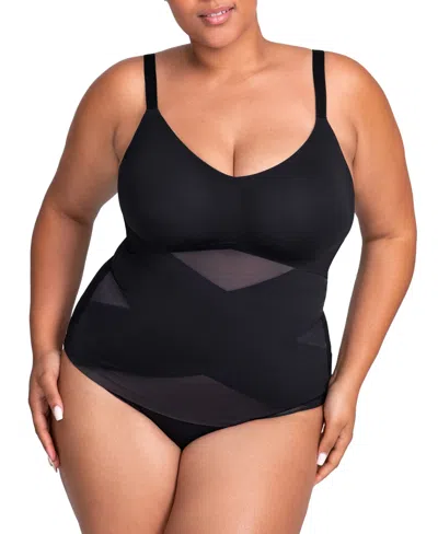 Honeylove Women's Scoop Neck Shapeware Camisole, Regular And Plus Size In Black