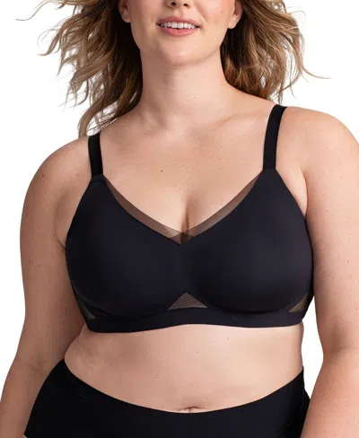 Honeylove Women's Wireless Lift Full Coverage Bra In Black