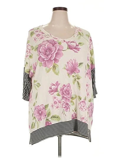 Pre-owned Honeyme 3/4 Sleeve Blouse In Pink