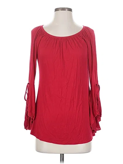 Honeyme 3/4 Sleeve Blouse In Red