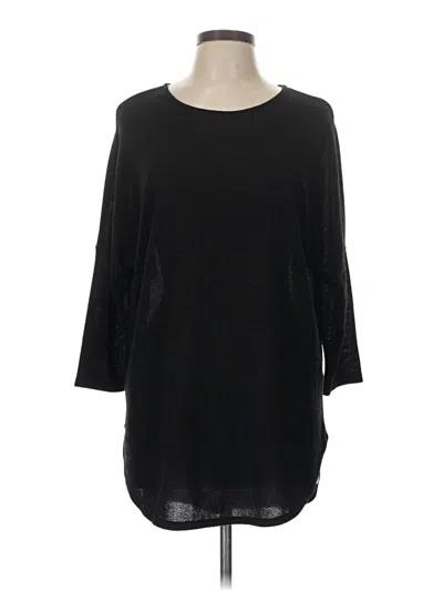 Pre-owned Honeyme 3/4 Sleeve T-shirt In Black