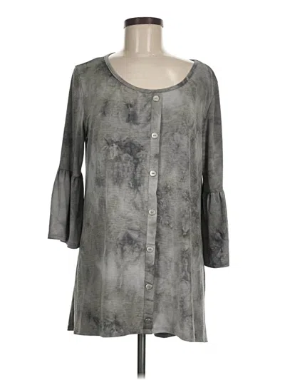 Pre-owned Honeyme 3/4 Sleeve T-shirt In Gray