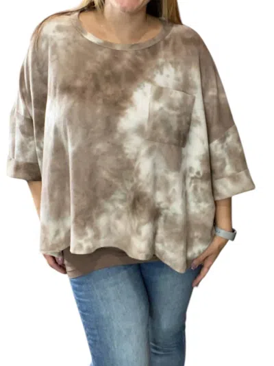 Honeyme Boxy Top In Mocha In Brown