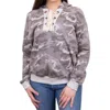 Honeyme Camo Hoodie In Grey Camo In Multi