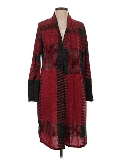 Pre-owned Honeyme Cardigan Sweater In Burgundy
