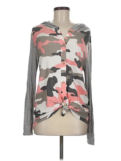 Pre-owned Honeyme Cardigan Sweater In Gray