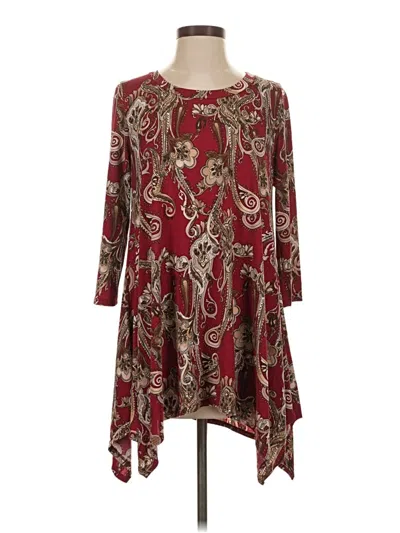 Pre-owned Honeyme Casual Dress In Burgundy