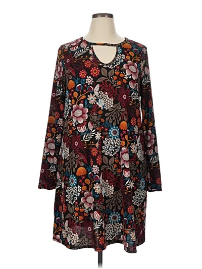 Pre-owned Honeyme Casual Dress In Burgundy