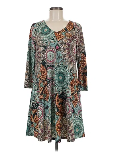 Pre-owned Honeyme Casual Dress In Teal