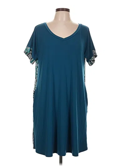 Pre-owned Honeyme Casual Dress In Teal