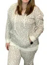 Honeyme Cheetah Hoodie In White In White