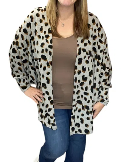 Honeyme Cocoon Sweater In Grey/black In Multi