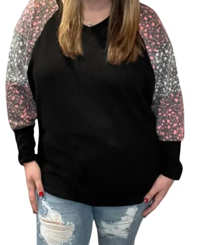 Honeyme Dolman Sleeve Sweater In Black