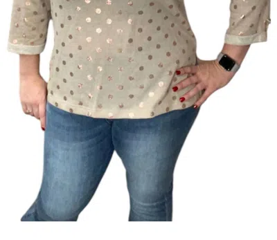 Honeyme Dot Tunic Top In Rose Gold In Multi
