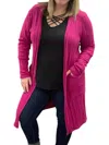 Honeyme Duster Cardigan In Fuchsia In Pink