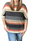 Honeyme Fall Between The Lines Boxy Top In Multi Color In Multi