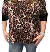 Honeyme Leopard Sassy Tunic Top In Red In Red