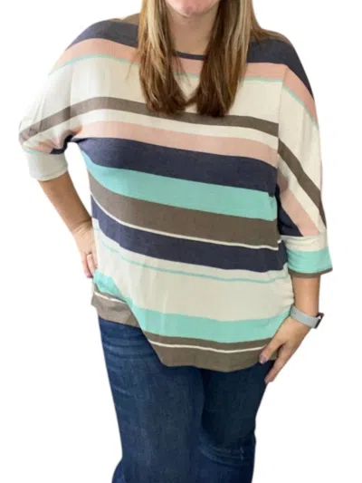 Honeyme Pastel Boxy Top In Multi Color