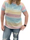Honeyme Pastel Watercolor Everyday Tee In Multi Color In Multi