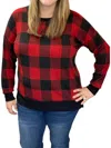 Honeyme Plaid Weekender Tee In Red In Red