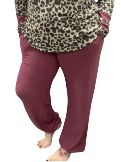 Honeyme Pullover Jogger In Mauve In Brown
