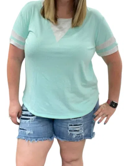 Honeyme Short Sleeve Tee In Mint In Green