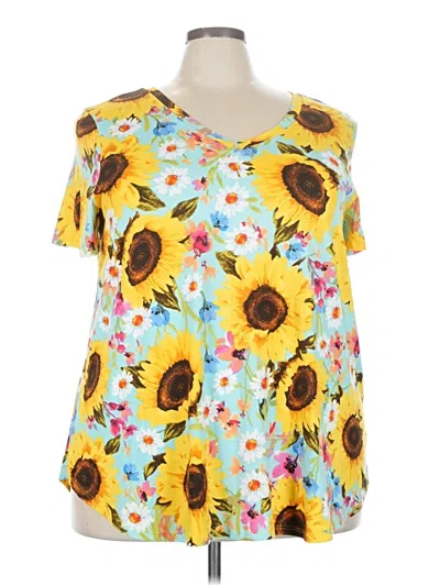 Pre-owned Honeyme Short Sleeve T-shirt In Yellow